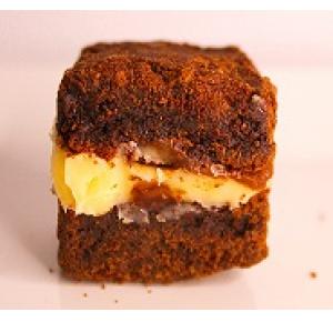 Brownie recheado com ninho e nutella